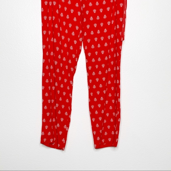 SEZANE Red Floral Eddy Trouser Pants sz 38 (US 6) - Picture 2 of 12